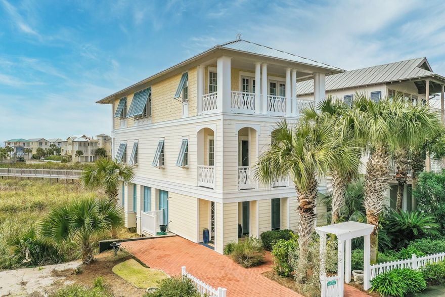 Exceptional vistas and attention to detail define this coastal retreat. The lakefront setting affords its owner extraordinary views of lake Christina, Destin's East Pass and the Gulf of Mexico. It's well-appointed and the open concept has been meticulously thought out from design to conception to take full advantage of the exceptional water views. The main floor features an open living concept with kitchen, dining and living all open to one another and each enjoying the lake, pass and gulf views. The kitchen offers custom cabinetry, granite countertops and stainless-steel appliances. Adjoining the kitchen is the generously-scaled dining and living areas which flow out onto the expansive rear deck that spans the entire width of the home allowing for easy indoor/outdoor living. Also on the first floor is a private guest suite with its own bath and private balcony. Journey upstairs and you will discover a finely appointed gulf side master suite; with tall ceilings, private bath, his & her walk-in closets and tremendous water views. The large owner's suite allows for relaxation, seclusion and has a covered balcony perfectly framed by gulf & lake views. The master features a spa-like ensuite bathroom complete with a large soaking tub, dual vanities and a walk-in shower. The second floor also includes an additional bedroom suite with private bath. Destin Pointe is a private, gated island community located in the heart of Destin's harbor district. It features gated security, 3,000' of deeded beach access, two lakes, shuttle service to and from the beach, two pools, two tennis courts, access to the East Pass with snorkeling and fishing as well as close proximity to the world class restaurants, boating, shopping and entertainment Destin has to offer!