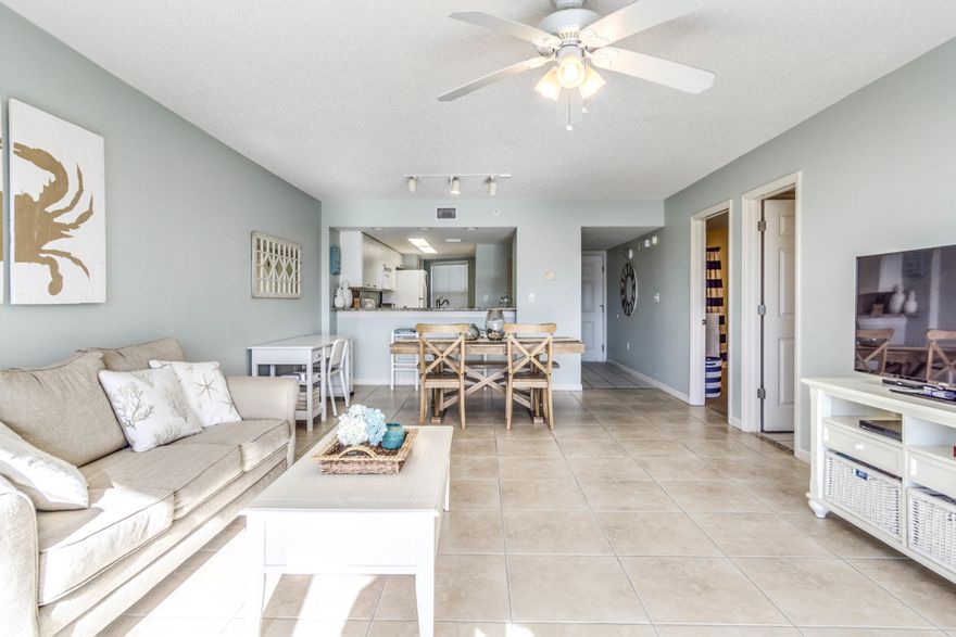 This is one of the best condos on the market today! This large 2 bedroom 2 bath has beautiful gulf views and a large open floorplan. The unit has been recently painted and has many upgrades including new furnishings and dcor. The HVAC was replaced in 2015 and hot water heater - 2012. The large balcony can be accessed by the living area or master bedroom.On site amenities include direct beach access, indoor/outdoor swimming pool, gym, picnic/pavilion/grill area, basketball, tennis, shuffleboard, and on-site management office.