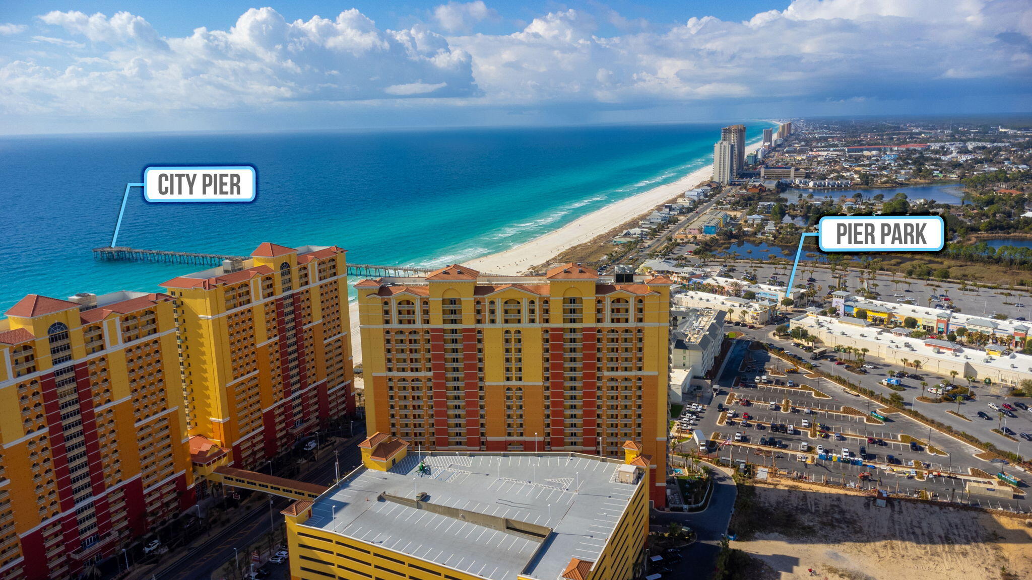 Massive, Panoramic views of the Gulf of Mexico highlight its emerald green and turquoise water against a backdrop of sugar white sand. With up to $50,000 Rental Income projected by this Fully-Furnished and turn-key 1 Bedroom plus Bunk Bed layout is certain to impress! Enjoy the benefits of New Construction (2020) - with endless Gulf Views from its 10th floor Balcony, custom features include Wood-Grain LVP flooring, Shiplap wainscoting, Built-in bunks, Shaker style kitchen cabinets with stainless appliances and backsplash to name a few. Prime positioning immediately above the resort style Pool and Cabanas creates a striking environment, balanced by the intimacy of your own covered balcony. You'll love the Coastal yet comfy, familiar vibe of the furniture and decor in this must-see unit.