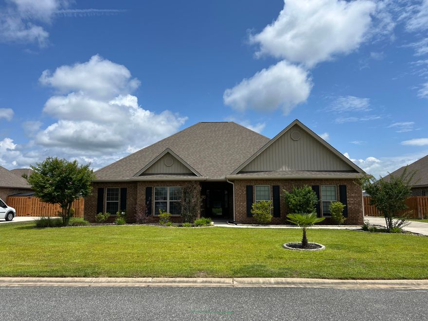 Available 7/15/2025...Desirable Redstone Commons offers ''The Kaden'' with 2,496 sq. ft. single story 5 bedroom and 3 bath.  Over-sized garage and parking, screened back porch area, fruit trees, privacy fenced back yard and great curb appeal.  This home features granite, kitchen island, spacious bedrooms, large eat in dining area, walk in pantry and closets, stainless steel appliances, double vanities in the master, plenty of storage, separate shower and large tub. You can see custom features throughout the home.  No inside smoking or vaping.  Pet friendly with owner approval and $400 non-refundable pet fee.  No cats due to allergies.  Community pool and playground.  Centrally located and easy access to bases, beaches and shopping.  Check this out.