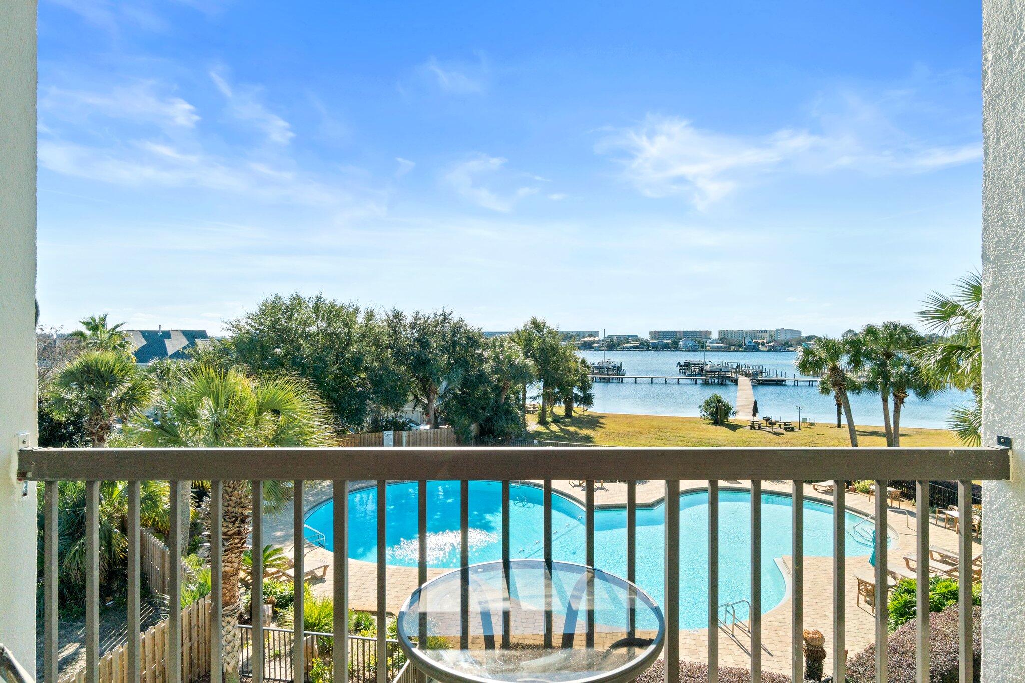 Waterfront Bliss Awaits at Pirates Bay! Discover the perfect blend of coastal charm and modern comfort in this stunning waterfront condo. Offering an unbeatable combination of location, views, and amenities, this 1-bedroom, 1-bath unit is an idyllic retreat for those seeking a serene escape by the water. Whether you're looking for a vacation getaway, rental property, or year-round residence, this condo has it all.Step into your new home and be greeted by a thoughtfully designed living space, including a cozy living area that flows seamlessly into the bedroom. Large windows flood the space with natural light and provide spectacular views of the sparkling Intracoastal Waterway and the shimmering Gulf of Mexico. Relax on your private balcony and watch the boats glide by, or enjoy stunning sunsets over the water--this is waterfront living at its finest.

Enjoy all that the Emerald Coast has to offer with easy access to beautiful beaches, boating, and waterfront dining. With its unbeatable location, serene water views, and turnkey condition, this condo is the perfect opportunity to live the coastal dream.

Whether you're looking for an investment property, a weekend retreat, or a full-time residence, this Pirates Bay condo offers it all--make it yours today!