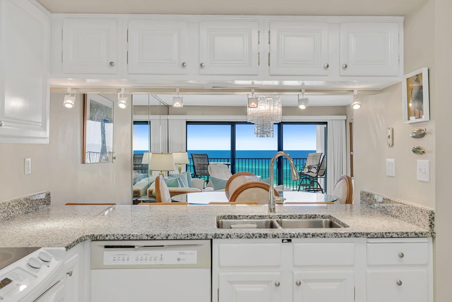 Step into coastal elegance with this meticulously maintained, never-rented 2-bedroom, 2-bath condo located in the exclusive Emerald Towers resort. Owned by the original purchaser and in impeccable condition, this residence showcases thoughtful upgrades including granite kitchen countertops and smooth ceilings where the popcorn finish has been removed, enhancing both style and comfort. Enjoy breathtaking Gulf views from the expansive balcony, accessible from both the living room and the primary bedroom--perfect for morning coffee or sunset relaxation. This spacious, light-filled unit is priced right and presents a great opportunity for someone to make it their own coastal escape or future rental investment. Emerald Towers Resort-Style Amenities Include: 200 feet of private, deeded beach frontagejust steps from the seasonally heated beachfront pool to the sugar-white quartz sands and emerald waters of the Gulf, Gated community with seasonal on-site security for added peace of mind, Fitness center, sauna, and steam shower for year-round wellness, BBQ grilling area, plus tennis and pickleball courts for outdoor enjoyment. Recently completed full-building restoration, including concrete repairs, resurfaced walkways and balconies, updated hand railings, and fresh paint. All assessments paid and the building has passed the milestone inspection. Whether you're seeking a personal beach retreat or a smart investment opportunity, this Emerald Towers condo offers unmatched value and location on the Emerald Coast.