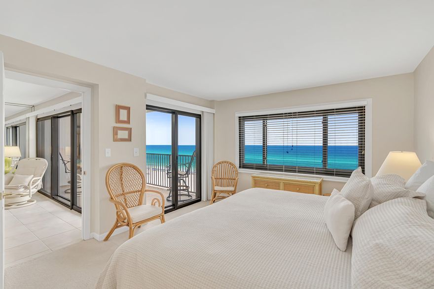 You MUST See this meticulously maintained, never-rented 2-bedroom, 2-bath condo located in the exclusive Emerald Towers resort. Owned by the original purchaser and in impeccable condition, this residence showcases thoughtful upgrades including granite kitchen countertops and smooth ceilings where the popcorn finish has been removed, enhancing both style and comfort. Enjoy breathtaking Gulf views from the expansive balcony, accessible from both the living room and the primary bedroom--perfect for morning coffee or sunset relaxation. This spacious, light-filled unit is priced right and presents a great opportunity for someone to make it their own coastal escape or future rental investment. Emerald Towers Resort-Style Amenities Include: 200 feet of private, deeded beach frontagejust steps from the seasonally heated beachfront pool to the sugar-white quartz sands and emerald waters of the Gulf, Gated community with seasonal on-site security for added peace of mind, Fitness center, sauna, and steam shower for year-round wellness, BBQ grilling area, plus tennis and pickleball courts for outdoor enjoyment. Recently completed full-building restoration, including concrete repairs, resurfaced walkways and balconies, updated hand railings, and fresh paint. All assessments paid and the building has passed the milestone inspection. Whether you're seeking a personal beach retreat or a smart investment opportunity, this Emerald Towers condo offers unmatched value and location on the Emerald Coast.