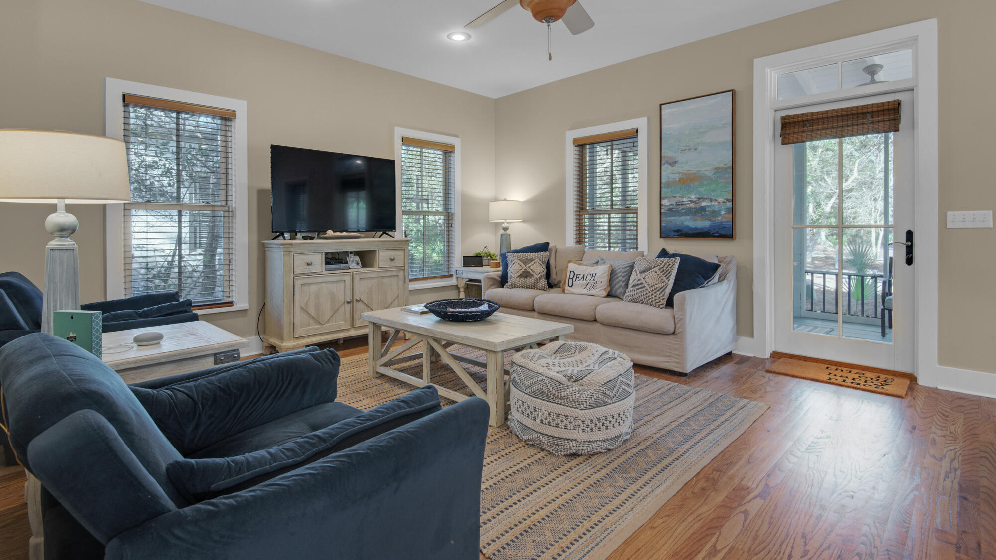 BUY WITH ONLY 5% DOWN!Discover this stunning 3-bedroom, 3-bath cottage in the sought-after Magnolia Cottages by the Sea community in Seacrest along 30A. Just steps from the community pool, this beautifully updated home features an open-concept living space with a fully remodeled kitchen, hardwood floors throughout, and tiled bathrooms. The finishes and decor chosen throughout enhances the coastal charm.The downstairs living area seamlessly extends to an oversized screened-in porch, perfect for relaxing or entertaining. Upstairs, the spacious primary suite includes a walk-in closet, an ensuite bath with double vanities, and access to a private open-air porch. One of the additional bedrooms is designed as a double bunk room, maximizing space and comfort. Ideally located near boutique shopping, award-winning dining, and vibrant entertainment, this home also offers convenient access to the sugar-white sandy beaches of 30A that is only a 5 minute walk or .2 Miles. Don't miss this opportunity to own a slice of paradise!