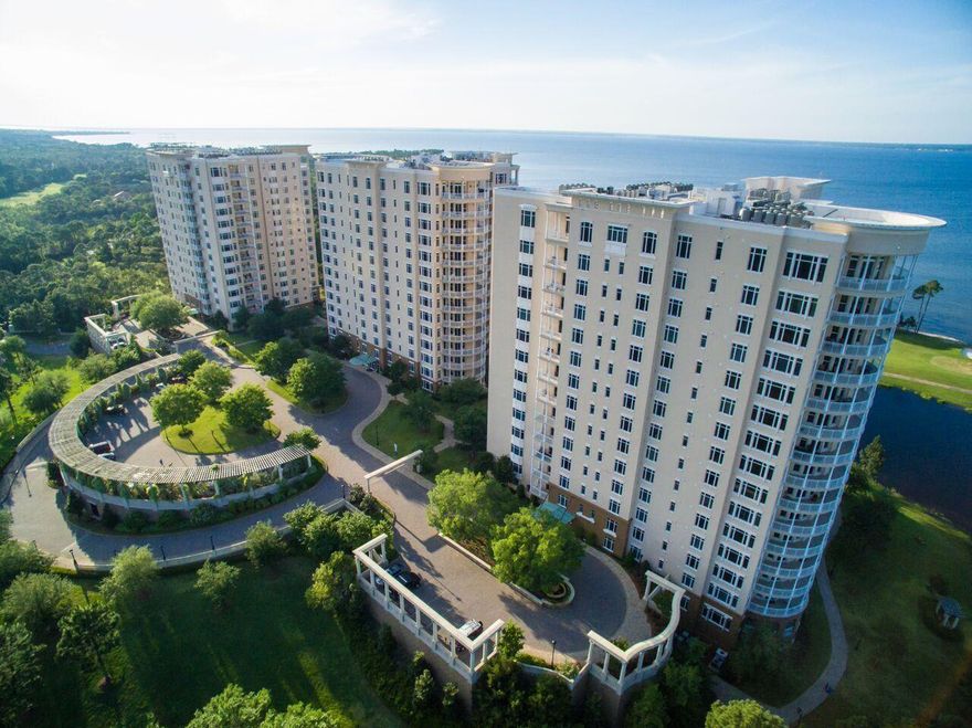 Conveniently located in Tower 1, with immediate access to the spa, fitness facility and pool. Freshly painted, with an open living/dining and kitchen concept, along with two outdoor balconies for spectacular views of the bay, sunsets to the West and a gulf horizon. New recessed LED lighting throughout the residence, is a nice touch with window treatments and plantation shutters, added for privacy. New HVAC, and Hickory Wood Flooring,  show a sense of owner pride in a move in ready residence. This residence is priced below the last three Barclay sold units in Tower 1.