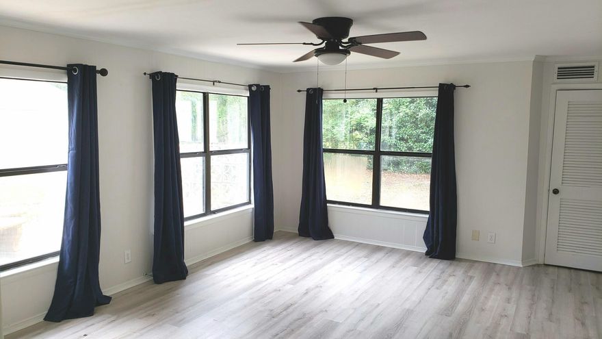 Great central location for this 1,272 sq ft, 3 Bedroom 1 Bath home with recent upgrades and lots of natural light on .27 acres.  It is 5 miles to Eglin AFB, 10 miles to Hurlburt Field, 8 miles to the airport, and 5 miles to a beach.  Open concept kitchen, dining area, and living room.  Updated with vinyl plank flooring throughout, paint (interior/exterior), vanity and medicine cabinet in the bathroom. Complete electrical rewiring.  The bonus room on the back side of the house is the largest room, and can be used as a family room or study.   Large, wooded, fenced-in backyard with stone patio table and benches.  Pets considered with deposit.Application & Background check fee of $25.  Proof of income.  One month's rent deposit.  No smoking.  Renter's insurance required.