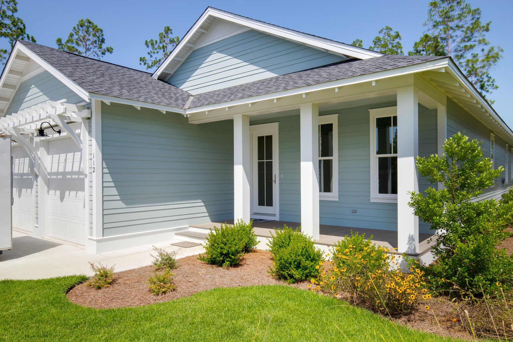 This beautiful new Begonia home from Huff Homes is a one-story layout with a study and porch in the front and the back! Storage space is abundant with each of the bedrooms having its own walk-in closet. Unique features include V-groove walls in living, kitchen & dining areas and Medallion wood floor in livng area. The fully equipped kitchen has quartz countertops, walk-in pantry, stainless steel vent appliances, center island and flows seamlessly to the dining room. The large living room opens to the front porch to welcome family and friends.