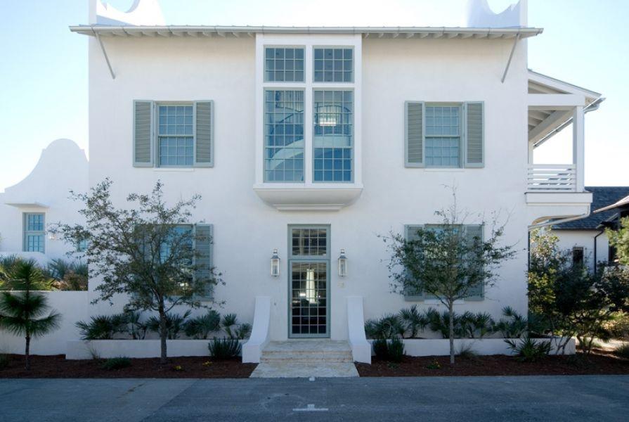 One of the most beautiful homes in Rosemary Beach, now available! Courtyard style home with marble, white-washed pecky cypress and white oak hardwood floors throughout. Corner lot allows entry from the Boardwalk into the Pool/Spa courtyard or through a massive front door from Town Hall Road. In the Main House, 1st floor has open Living/Dining/Kitchen with an alcove additional living room with fireplace. 2nd floor enjoys the large Master Suite with Bath, walk-in closet, laundry, and sitting room/office. A separate office provides an additional work space. 3rd floor features a lounge, laundry, and 2 Guest Bedrooms with ensuite baths. The Carriage House has all amenities with loft bedroom. 25 Year warranted ''Rhino Shield'' exterior coating. See attached documents.