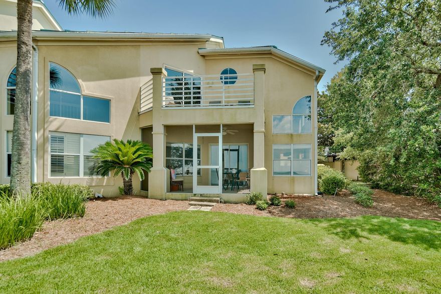 Fabulous sunset views from this spectacular bay front end unit, master on the main and a 2nd master upstairs within the studio lock off apartment (with a separate a/c unit for upper suite), complete with full kitchen on the 2nd floor with its own entrance and private deck. Vacation home owners will love the flexibility of being able to use or rent this property as a 3 bd or as a 2 bd and a studio. Glorious sunsets over Choctawhatchee Bay, dolphins in your own front yard-paradise. Being sold unfurnished