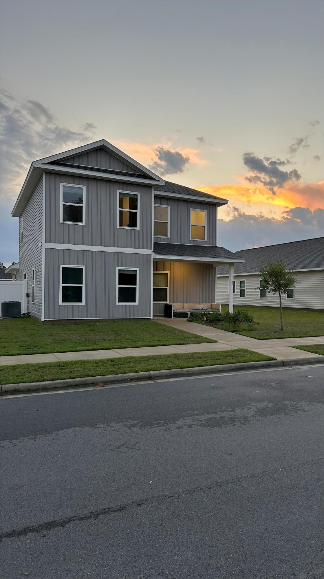 Like new, 4 bed, 2.5 bath single-family home in Freeport, FL w/Fenced Yard and Pet Friendly! Sitting directly across the street from a 7+ acre greenspace park, featuring a walking path, trees and large grass areas to play, picnic and more! This modern home features 9' ceilings throughout, updated appliances, LVP flooring in kitchen, dining and living room, and plush carpet in bedrooms, plenty of storage closets, first floor master, double vanity sinks in both full baths, additional living room (14'x13') upstairs, dual zone AC, covered patio and porch, garage, and long driveway. Professional Photography coming! Video tours available to send upon request.If approved, $25mo pet rent per pet will apply plus a one-time $250 non-refundable pet fee. A one-time $100 lease admin fee will apply.