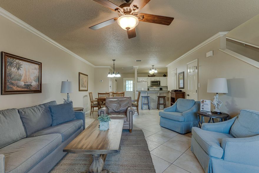 See It! Love It! Own It! Updated  2BR/2.5BA 1,300SF Townhome located near the ever popular Pompano Joe's and the crystal sands of the Emerald Coast.  Woodland Shores is a charming complex that features 2 pools (one heated) and a tranquil,  lush common area  to relax.  Fully Furnished. HVAC replaced in 2017. All information to be verified by Purchaser.