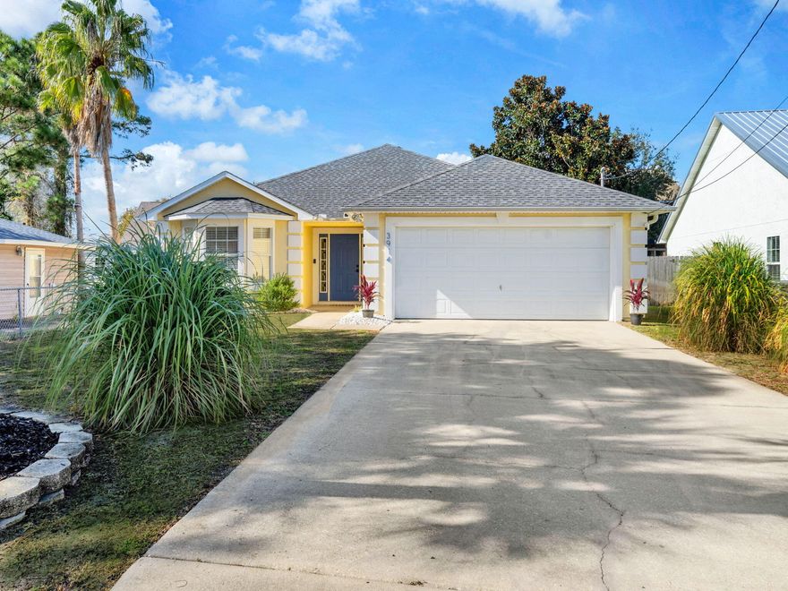 This is THE ONE you've been waiting for! The perfect beach home for an unbeatable price! What a find! This recently updated property boasts a uniquely large amount of space. With 1451 square feet, this coastal charmer has 3 bedrooms and 2 bathrooms in a split floor plan design, all on one level. Spacious indoor and outdoor living areas provide the absolute perfect accommodations for you, your family and your guests. You will love the tasteful new decor, new furnishings, and fresh paint inside and out. Mostly you will enjoy that it is all walking distance to the world's most beautiful beaches! Features include an extra large master suite with bay window, open concept living areas with vaulted ceiling, wood burning fireplace with chimney, large laundry room with full size washer and dryer, the rare luxury of a 2 car garage, upgraded LVP flooring, owners closet, security cameras, smart thermostat, as well as new HVAC system, 2019 roof, new LG appliances, and a newly designed outdoor patio area that creates a private backyard oasis, providing ambiance with plenty of seating, space to eat, entertain, grill and relax. Next to the covered pergola, the Adirondack chairs surround the fire pit, and hammocks hang waiting in the trees. All topped off with a sprinkle of lights overhead, perfect for intimate evenings or early morning coffees. This fully furnished custom home is truly the perfect property for a forever home, vacation getaway, or investment opportunity. Septic system is in the front yard, so installing a pool in the back yard is possible. Short term rentals are allowed, neighborhood is golf cart friendly, and there is no HOA. As an investment property, this home is rated as a "Guest favorite" on Airbnb based on ratings, reviews, and reliability, producing $37K in rental income in 2024, its first year as a vacation rental. Located on the east end of Panama City Beach, beach access is one half mile away. This seaside dream is a short walk or golf cart ride to some of the very best restaurants, and minutes from some of the best entertainment spots that PCB has to offer. Also nearby are marinas, public boat ramps, Rick Seltzer Park, which offers free parking/beach access, St. Andrews State Park, and more! Experience the ultimate in coastal living. This beautifully updated home is fully furnished, stocked, and ready to enjoy! Truly turnkey, all this house is missing is you! Call today for your private viewing. *All information is approximate and should be verified by buyer if important.

