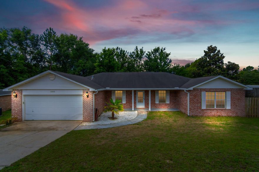 Stop the car and look no farther. This South Crestview beauty is a must see. Your new home features a wonderful layout with vaulted ceilings in the living area, a large kitchen with granite countertops, spilt floor plan design with a large master suite equipped with double vanity, garden tub, and his/hers walk in closets to name a few. To top things off you will find a flex room/office and formal dining room on top of the desired 4 bedroom home. Outside the seller has recently expanded the back deck making for the perfect place to hang out or entertain when family and friends are in town. You also notice the trees out back help provide extra privacy and shade while the kids and pets play.  Last but not least the home is located with easy access to our local bases and white sandy beaches!