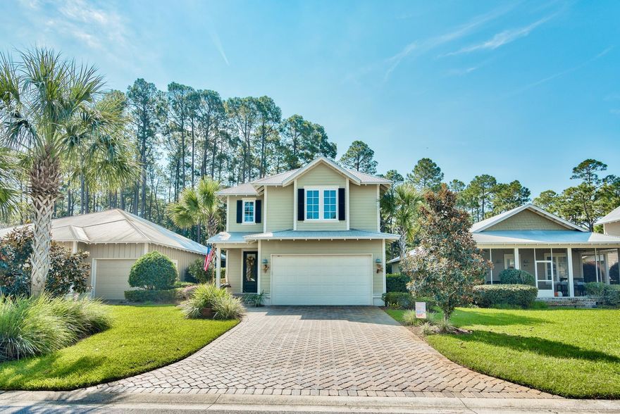 Coastal Florida living with a welcoming community entry of beautiful mature oak trees and hanging moss. This charming 3 bedroom/2.5 bath has been kept in immaculate condition. As you enter the home you will walk into the spacious living room area which features wood floors and is a great space for entertaining. Offering an open floor plan, the dining area and kitchen are just off from the living area. The kitchen features granite counter tops, stainless steel appliances, and a gas oven/stove. The master bedroom is located on the first floor and features an en-suite bathroom with walk-in shower and walk-in closet. The master bedroom flooring has been updated to the wood flooring. Just off of the dining area is the luxurious screen in porch great for evening relaxation.