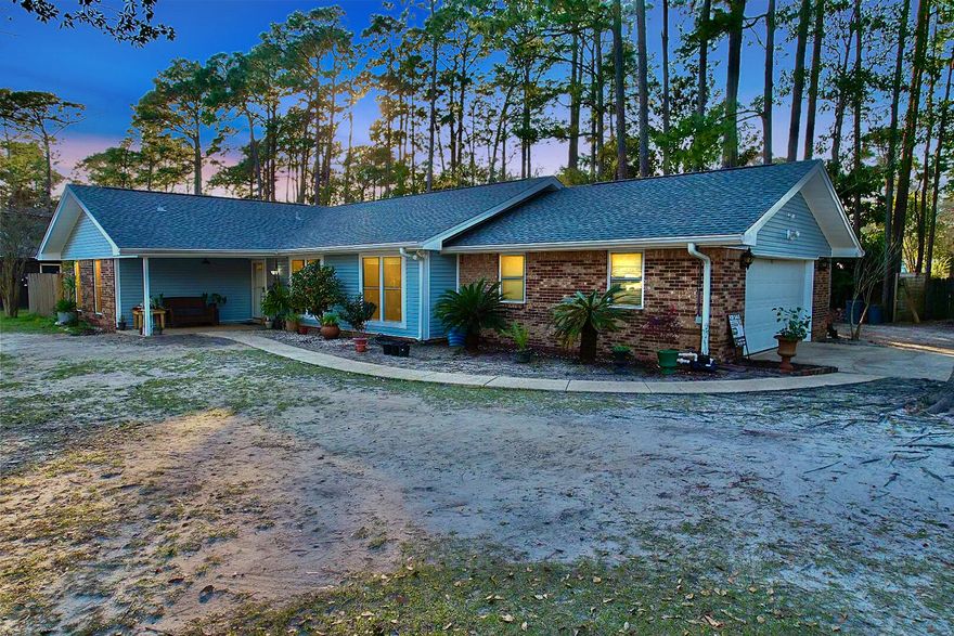 Don't miss this beautiful home on a quiet street in a well-established Niceville neighborhood. With 3 large bedrooms, 3 full bathrooms, a two-car garage, living room, dining room, a separate den and a sunny florida room, there's over 2,000 square feet of heated/cooled space for you to enjoy! Upon entry, the front foyer, opens to a sunny living/dining room. A breakfast bar connects the dining room to the kitchen. A second living area/den offers a fireplace, space for seating, media and entertainment. It can be accessed through the kitchen or foyer. From that den, another sunny Florida room is also centrally heated and cooled. The large master bedroom is located off of the den. The spacious master bedroom offers plenty of closet space, private access to the Florida room and a large master ba throom featuring a walk-in shower, a separate deep soaking tub all illuminated with tons of natural light from the windows and skylights. From the front foyer, a hallway takes you the two additional bedrooms, extra closet space, a hallway bathroom and another full bathroom connected to the third bedroom. Step into the back yard to enjoy the shade from the large mature trees perfect for relaxing and enjoying the beautiful Florida days. Take a short walk to find beautiful parks your whole family can enjoy. Sidewalks line both sides of the street throughout this no-outlet neighborhood. Escape the traffic and noise without being far from town. Once you leave your driveway, you're just minutes from the State College, Airport, Golf Courses, local Military Bases, and a variety of options for dining, groceries, shopping and more. Don't miss your chance to call this place HOME! Call your Realtor to schedule your private showing today! 

Roof replaced in 2019. Note: All measurements are approximate. Please verify if important.