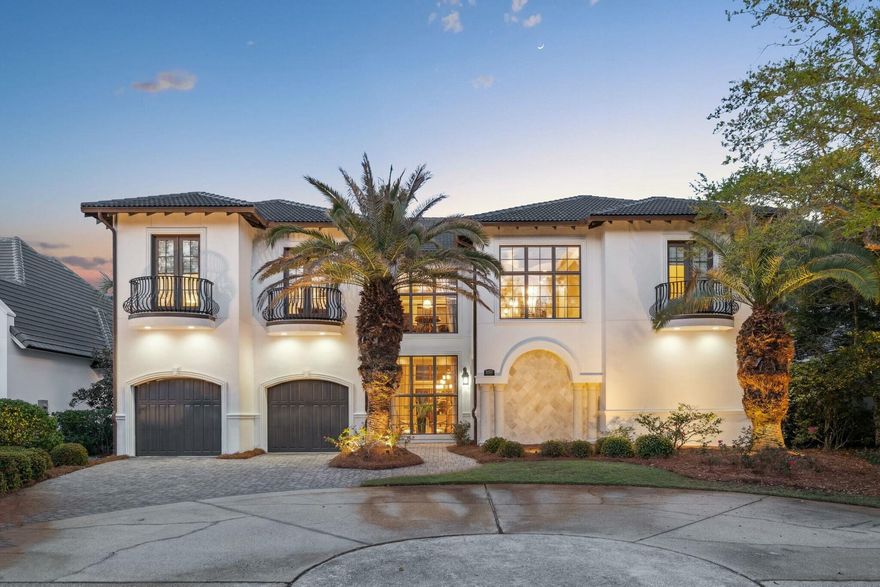 Nestled along the 11th fairway of the prestigious Burnt Pine Golf Course, this stunning 4-bedroom, 4.5-bathroom estate offers the perfect balance of timeless design and modern luxury. Inside, the open-concept layout is ideal for both everyday living and entertaining, with thoughtful architectural details and custom finishes throughout.The main-level master suite provides a private retreat, while the spacious second-floor master and two additional guest bedrooms offer plenty of room for family or visitors. A dedicated home office and large media room add functionality and flexibility for work or play.The outdoor living area has been upgraded with a new built-in grill, refurbished pool with cascading waterfall, new pool heater, and AquaLink system. Recent enhancements feature four brand-new HVAC units, providing year-round comfort, a state-of-the-art tankless water heater for an uninterrupted supply of hot water, and a newly installed outdoor grillperfect for dining on the spacious patio with sweeping views of the lush fairway
The gourmet kitchen is a chef's dream, featuring top-of-the-line appliances, massive granite countertops, a wet bar, and a wine cellar. A warm wooden tray ceiling adds elegance to the space, complementing the adjacent Grand Keeping Room, which boasts one of the home's three fireplaces. Each of the four spacious bedrooms includes an en suite bath, offering privacy and luxury. The master suite is a true retreat, features sweeping fairway views, a cozy fireplace, a built-in TV, a luxurious whirlpool bath, and a separate steam shower.
At the heart of the home is a grand two-story foyer, elegantly combining living and dining spaces. The second floor boasts an equally impressive layout with a media room, library, study, a second master suite, and a hobby roomall overlooking the grand salon.  
The outdoor living spaces are just as remarkable, with a covered veranda, gourmet kitchen, and a stunning pool featuring built-in, complete with cascading waterfalls. The home's generous garage can accommodate two large vehicles, a small boat, or a golf cart, while the meticulously landscaped grounds add an extra layer of beauty to the estate.
With its blend of classic charm, modern amenities, and a coveted location on the 11th fairway of Burnt Pine, this home offers a truly exceptional living experience. Buyer to verify all measurements.

Additional updates include a new HVAC system, new hot water heater, and dual icemakers. This meticulously maintained home is a rare opportunity to own in the exclusive, gated community of Burnt Pine within Sandestin Golf and Beach Resortoffering world-class golf, private beach access, shopping, dining, and more.
