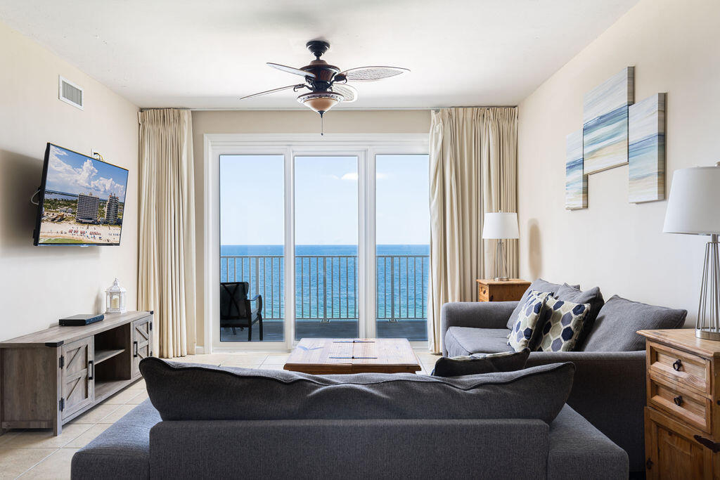 Paradise awaits with this beautiful Gulf View 2BR/2BA WINDEMERE UNIT! Decorated in a neutral palette, this unit is move-in ready and being sold completely furnished! The Kitchen features granite countertops and stainless steel appliances. The breakfast bar is perfect for casual meals. The stunning views of the Gulf can be enjoyed from the main living area as well as the Master bedroom. The Master bedroom features sliding glass doors for private access to the balcony. The guest bedroom is light and airy with lots of natural light and views of Perdido Bay. With tile flooring throughout the main living area, it makes for easy maintenance, while the carpeted bedrooms add a plush feeling for comfort.