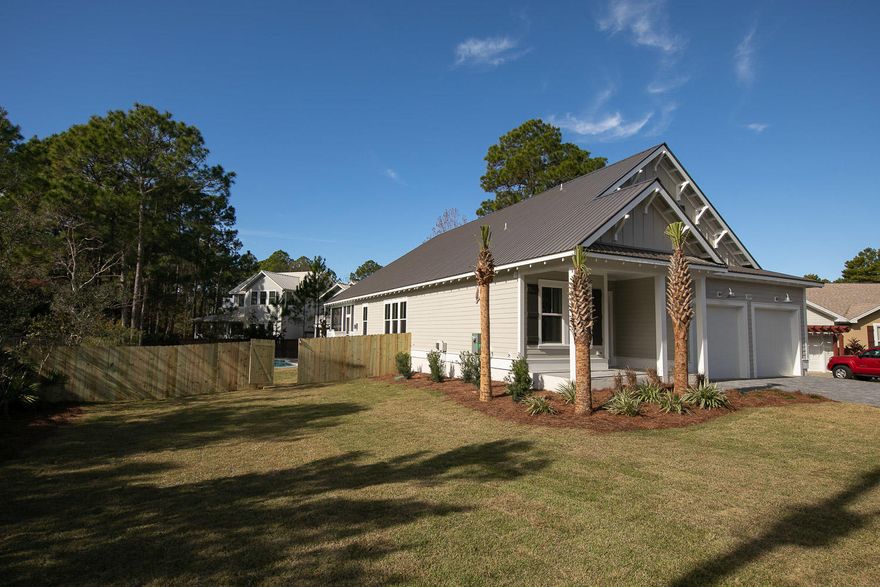 This new home has three bedrooms and 3.5 baths on the main level. There is a large bonus room and a bunk room and also a 4th bedroom and bath on the second level. There is an exceptionally large screened in back porch with outdoor kitchen over looking the in-ground pool. The generous sized lot (100x150) allows room for the pool and there is still room for guest cottage or second garage. The home has luxury vinyl flooring with tiled bathrooms and outside porches with Viking appliances ( gas stove) with quartz countertops. The double car garage with a large fenced in back yard gives plenty of privacy for you or your pets. This home is located close to the Ed Waline county Gulf front park at Gulf place. This park has restroom facilities and easy beach access. Possible rental investment also.