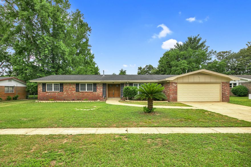 Poquito Bayou Pool Home! This 2,550 sqft one-story ranch boasts 2 living rooms, formal dining, spacious kitchen with breakfast bar and two primary bedrooms with en suites. The kitchen has been nicely updated to include resurfaced cabinets, granite countertops, new sink, faucet, stove and hood. Rear primary bedroom has ADA-compliant doorway and zero-entry shower. Enjoy summer in the shade of your covered patio or cooling off in the screen-enclosed gunite pool. Plenty of room left in the yard! Right down the road from Leo Norred Park and a 2-minute drive to the Poquito Boat ramp. Newer HVAC's, new water heater, new pool pump and lawn pump. Updated wiring. Termite bond in place. Buyer to verify all information deemed important