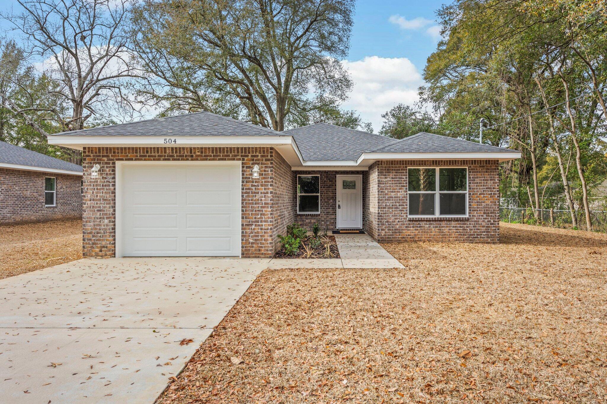 *Seller offering $10,000 towards buyers closing costs* Brand-new single-family all brick home. Nestled in the thriving and developing area of Crestview. This home offers quick access to shopping, dining, and military bases, making everyday life a breeze. Oh and of course, sugary white sandy beaches of Florida are less than 30 miles! One of the standout features of this property is its proximity to exciting developments in Crestview. The City of Crestview has recently announced plans for the redevelopment of Twin Hills Park and Downtown Main Street, both of which are within 1 mile from your front door. Imagine being at the heart of this exciting transformation! This all-brick home boasts 3 bedrooms, 2 baths, and 1,242 square feet of thoughtfully designed living space. Hurry and come see!