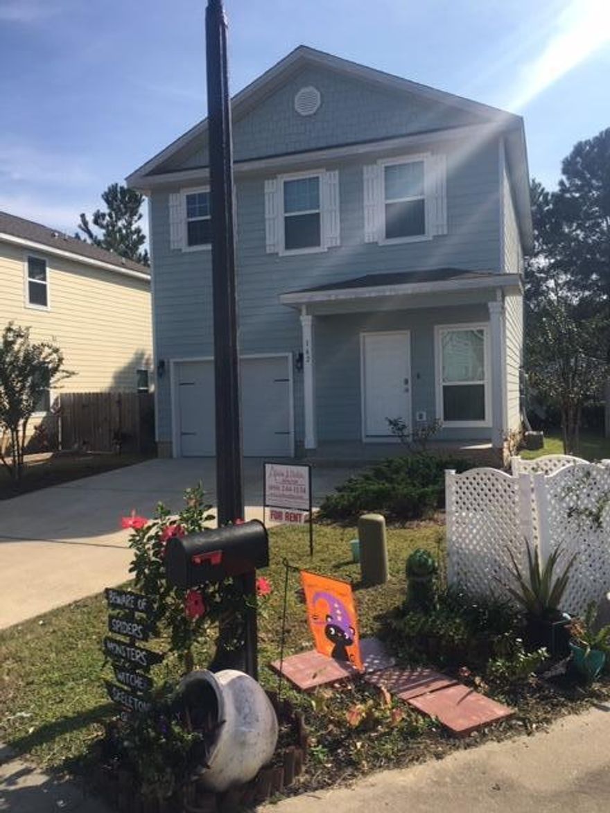 DR Horton Norfolk model with 1,741 sq. ft.. 3 bedroom with 2.5 baths. Two story home, with garage, private deck in a quite community minutes to 30A area and beaches. Granite countertops and vanities, half bath for guests, Tile shower in Master Suite bathroom, Garden tub for relaxing, Downstairs is open - kitchen, dining area, living room. Home is in great shape and ready for you! Call Steve (850) 830-5496 with any questions.