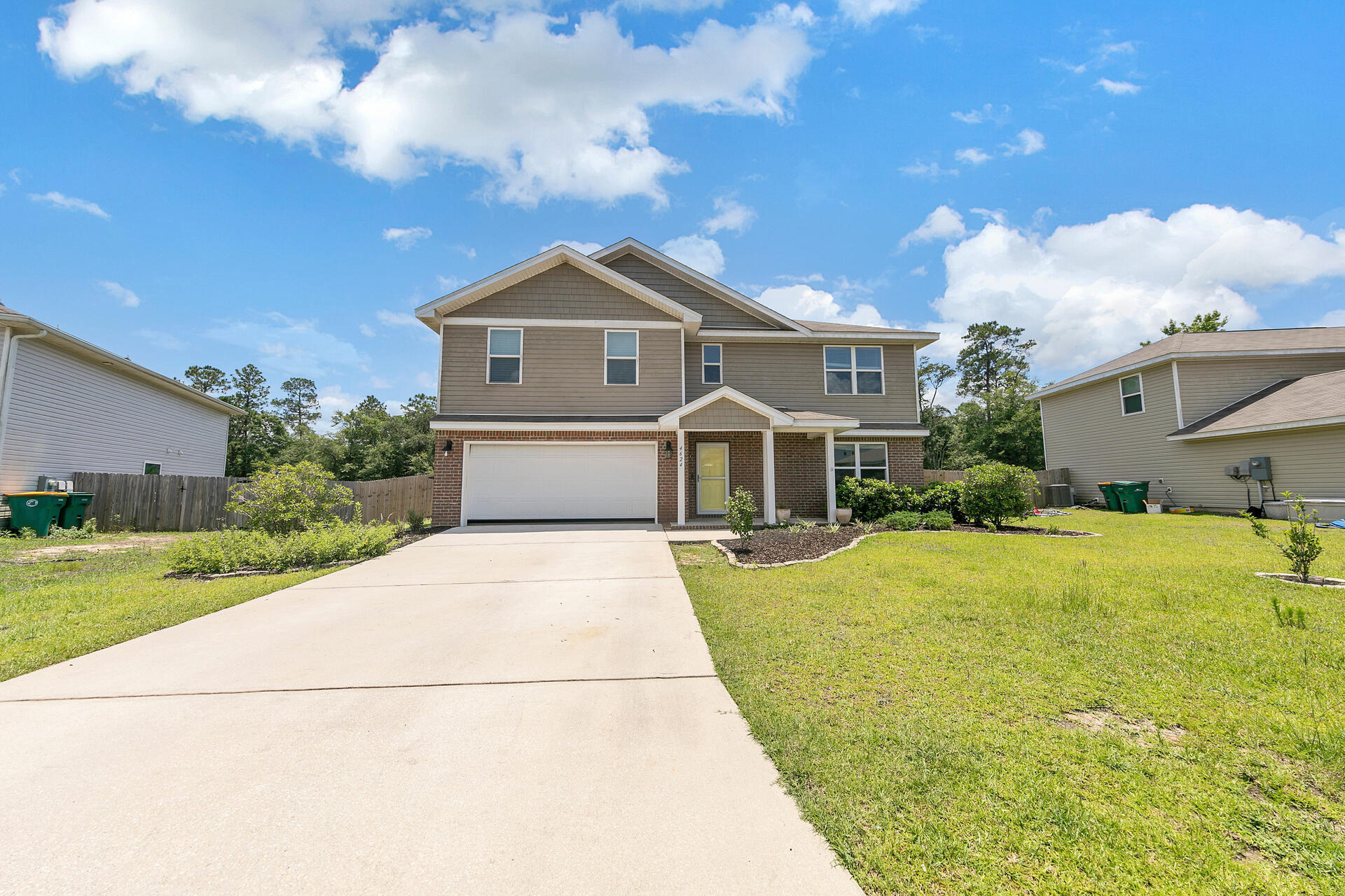 South of I-10! EASY SHOW - WOW - Freshly painted ! A 2018 4 bedroom, 2.5 bath, 2 story home (Eaton Floor plan) located in south Crestview on the east side of Hwy 85. Large kitchen with island, pantry, smooth top range, microwave and dishwasher. Great room, Den and bonus 2nd floor family room included! Luxury vinyl throughout with carpet in the bedrooms. Two car garage, sidewalks, and public water & sewer. Large fenced back yard with deck tons of privacy.