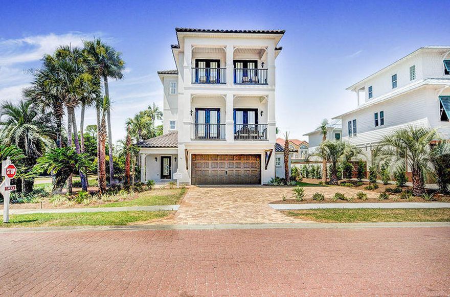 PRICE REDUCED! Enjoy family fun in your ​PRIVATE HEATED POOL​ with waterfall and hot tub after a perfect day at the beach! This gorgeous new construction FULLY FURNISHED custom home comes complete with all decor, is located on a corner lot close to the South gate and is one of only four homes with DEEDED BEACH ACCESS in the prestigious gated community of Destiny East! Home features 6 bedrooms and 6 1/2 baths.Take your choice of either the 2nd or 3rd floor Master suites and enjoy the views off the balconies at every floor.The Amazing gourmet kitchen on the 2nd floor will wow even the most ​particular chef. Open concept living leaves you ample room to entertain. The perfectly situated elevator makes short work out of getting the groceries upstairs.