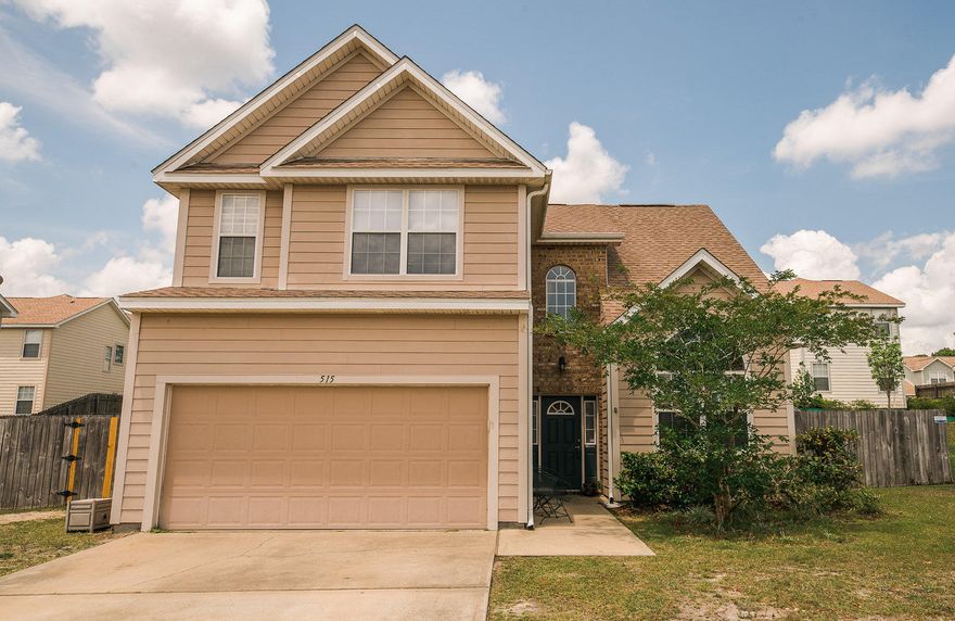 Welcome Home! Great 4 bedroom home located in one of the southernmost subdivisions in Crestview, making commutes to the bases and trips to the beach a breeze! This property is located in the Antioch school district and was built in 2006 with 4 bedrooms and space for a large family. Ground level features cathedral ceilings and a large office and formal dining room-either could easily double as a playroom/formal sitting area/flex space. Laminate is found throughout the ground floor as well, with newly installed carpet in the upstairs areas and bedrooms. Half bath located downstairs along with separate laundry room, while remaining bedrooms and bathrooms make up the second floor.