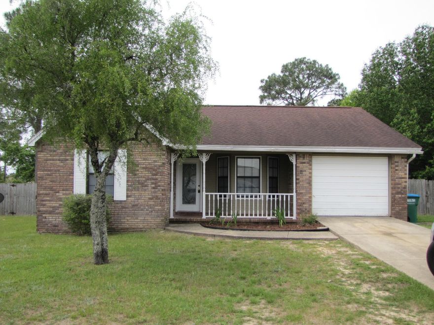 Available April 3. The home features a single car garage, storage building, fenced yard, and screened in porch. The interior has split floor plan, pantry, and fireplace. No pets allowed. (Refrigerator not included)