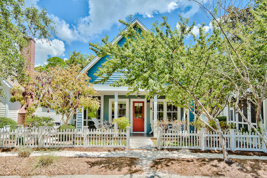 Nestled into the desirable gated community of WaterSound Beach, this charming 1,604 square foot cottage offers an unparalleled location and access to some of the most exclusive amenities 30A has to offer. Inspired by traditional New England and Nantucket style homes, the shaker siding and crisp color palette offers a relaxing ambiance for all who spend time at this enchanting Main Gates property. An open concept living and dining space flank the updated kitchen.