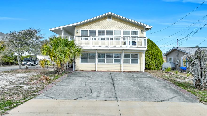 Welcome to 5116 Beach Drive, a fantastic investment opportunity in the heart of Panama City Beach, FL! This charming two-story 4/4 duplex is perfect for savvy investors looking to maximize rental income or enjoy a flexible living arrangement. Investment Potential: ***Golf Cart will convey with purchase! This versatile property allows you to live in one side while renting out the other, creating an ideal income-generating scenario. Alternatively, capitalize on exceptional rental income by leasing both units. Each unit is a 2/2, and both have large sunrooms for additional sleeping arrangements. The potential is limitless, offering a smart investment strategy for those seeking to make the most of their real estate portfolio. Location: