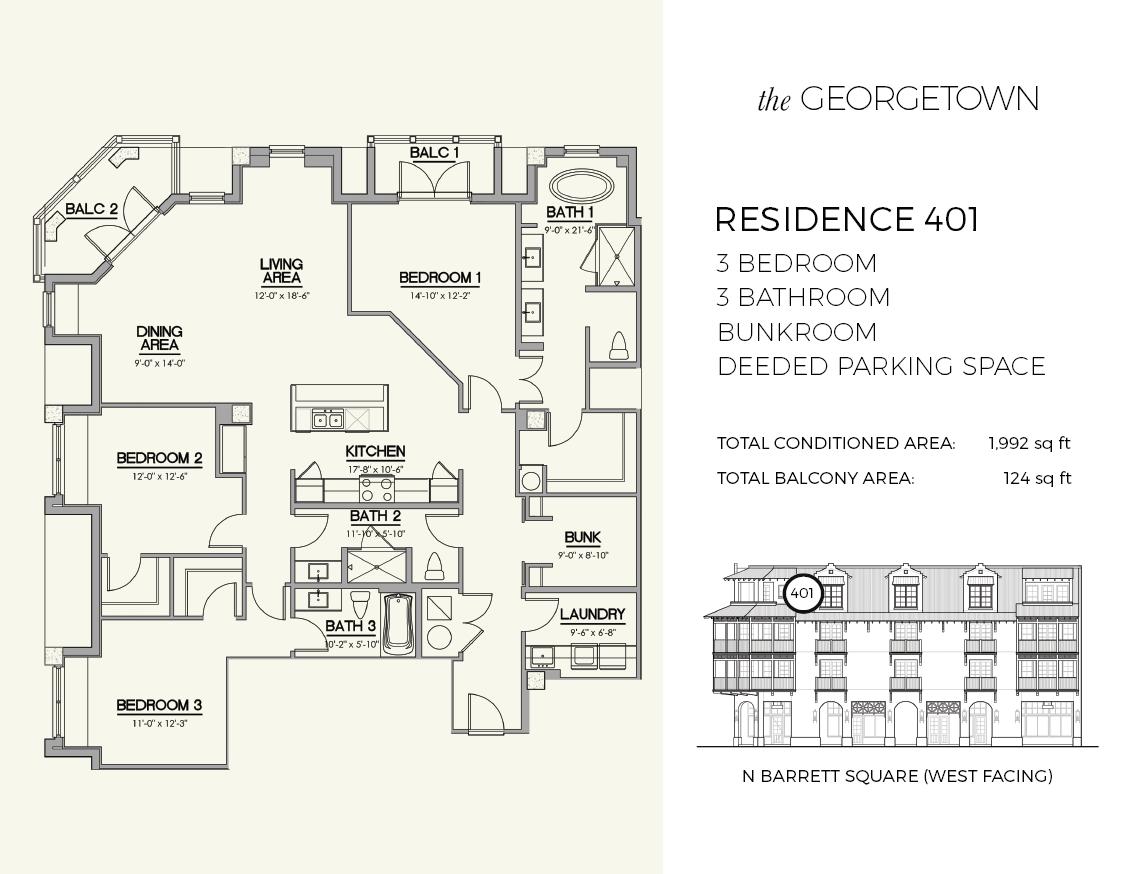 Rosemary Beach,The Georgetown - Residential
