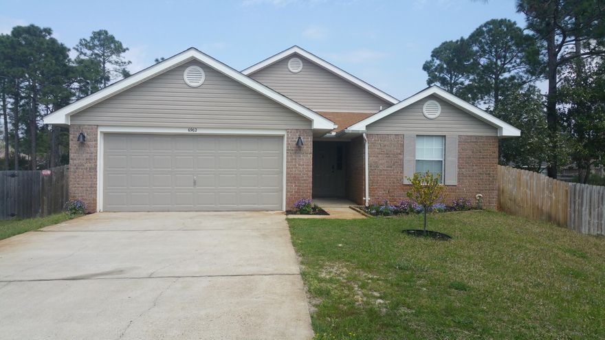 NEW! WELCOME HOME! This home has a beautiful almost 1/2 acre lot that is very well maintained. Open floor plan with split bedrooms! Master has a large on suite with double vanity. NEW tile through kitchen, dining room, and laundry room. Living area and bedrooms just had new carpet installed 3.17.15. It was also repainted within the last month. Both bathrooms have beautiful wood like tile through them. Don't forget the 3 good sized guest bedrooms.LARGE 2 Car garage. LARGE laundry room with nice washer and dryer that convey. You will have nothing to do when you get to this home except move on in!It's the perfect home for anyone with a family! Military families needing move in ready because they are buying from out of state, this is the home for you! Take a look you won't be disappointed!