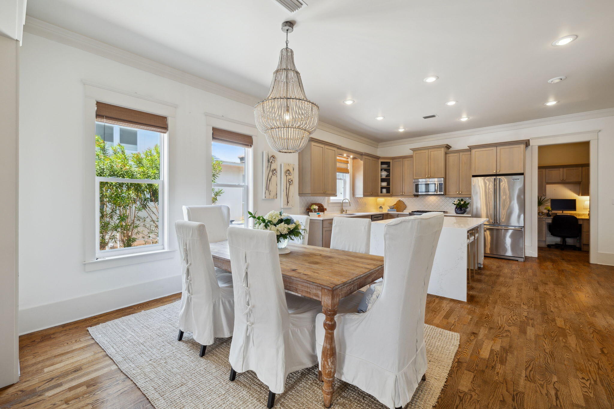 A rare long-term rental opportunity South of 30A in the gated enclave of the Village of White Cliffs. This 4-bedroom, 3-bath home offers private deeded beach access and community amenities such as a resort-style pool, clubhouse, tennis court, and boardwalk leading directly to Blue Mountain Beach. Recent improvements include a newly renovated gourmet kitchen, reimagined primary bedroom and bath, freshly painted interiors, dedicated office, large bonus loft, and a mudroom/laundry with easy access to the 1-car garage. 2 front balconies, a screened rear porch, and a private fenced courtyard add to the home's coastal appeal. Located within the coveted Dune Lakes Elementary School zone, this minimum 6-month rental home is being offered furnished or unfurnished and is available now.