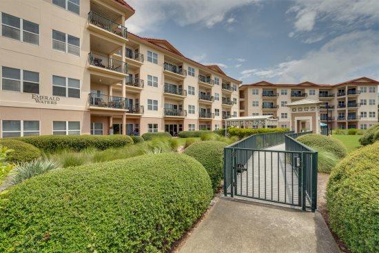 Available 1/2-2/1. No petsEmerald Waters condos are located next to the Frangista Beach community in Miramar Beach, FL. Guests at Emerald Waters can enjoy a community swimming pool, hot tub, grilling area, and a deeded beach access! The living room has a brand new Queen sleeper sofa, flat screen tv and dvd player, and access to the balcony overlooking the swimming pool! The kitchen has been completely remodeled with granite countertops, new pendant lighting, mosaic tile backsplash, and freshly painted cabinets. The Master bedroom has a King Size bed with a flat screen tv and dvd player. The remodeled master bath has granite counter tops and a tiled walk-in shower. The second bedroom has two twin beds and the second bathroom has a tiled tub/shower combo.