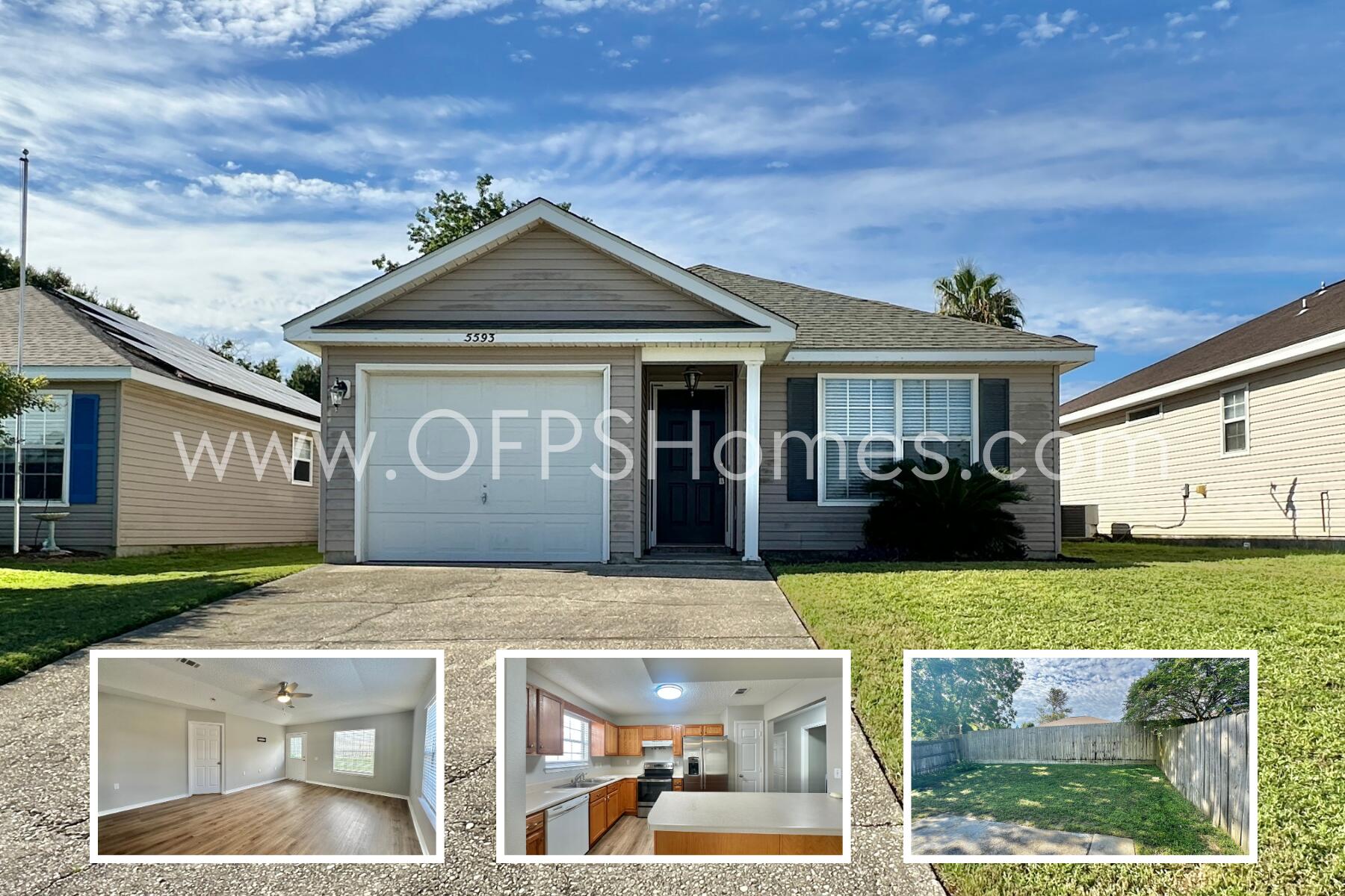 Florida cottage with 1-car garage located on a quiet cul-de-sac! This home features an open kitchen with upgraded cabinets, a breakfast bar, and an eat-in dining area overlooking the family room. Enjoy the tray ceiling and French door that opens to a fully fenced backyard--perfect for relaxing or entertaining. The spacious primary bedroom also features a tray ceiling and an en-suite bath with double vanities. Freshly painted interior. Washer and dryer included. Convenient location with easy access to bases, shopping, and dining. NO smoking and NO pets allowed. 600 minimum FICO credit score required in addition to meeting rental criteria. All applicants are required to complete an application on https://onefamilypropertyservices.petscreening.com/
regardless of if they own a pet or not. Applicants with an ESA are also required to complete the application.
** Fees Required once an application is approved include, but may not be limited to: Security Deposit, Non-Refundable Fees (cleaning and rekey), $20 Certified Mail Fee, and Pet Fees (when applicable).