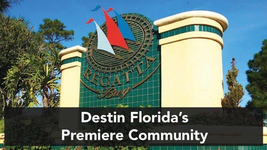 PRICE DROP, FOR QUICK SALE...Experience this impressive, oversized (.53 acre), lakefront lot, tucked away at the end of a cul-de-sac, in the exclusive Regatta Bay Country Club and see why it is the ideal location for your next custom designed and built dream home. Preliminary plans have been designed and a local builder is ready to start your dream home. Regatta Bay's gated, guarded, golf course community is nestled between Destin's highly acclaimed, white sand beaches, with seasonally warm Gulf waters and the awe-inspiring Choctawhatchee Bay, at the heart of the Emerald Coast region. This prime lot location places you at the cultural epicenter of this renowned destination and gives you full control to create the custom home with surrounding landscape and private amenities, you desire.