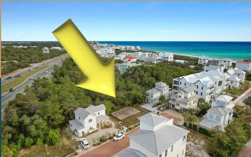 REMARKABLY LOW PRICED AND GUARANTEED LOWEST PRICED LOT IN INLET BEACH.  This lot is situated on the south side of Highway 98 in Inlet Beach.  WALKING DISTANCE TO ROSEMARY BEACH. Setbacks on the lot are 7.5 feet on the sides, 20 feet from the road, 10 feet from the back. This lot is located directly across US Highway 98 (Panama City Beach Parkway) from the brand new 30 Avenues (which includes Cuvee Restaurant and shopping galore). This lot is located in an up-and-coming neighborhood with cobblestone streets where the average sales price per square foot for residential lots has increased 31% each year since 2010. Custom homes are selling for $5,000,000+ in Eagles Landing and this lot is perfectly positioned for the Inlet Beach real estate boom which is in full swing!