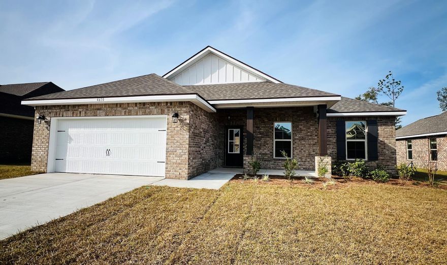 Awesome Builder Rate Incentives!  (Restrictions apply) The RODESSA IV H in Patriot Ridge community offers a 4 bedroom, 2 full bathroom, open design. Upgrades added (list attached).Features: double vanity, garden tub, separate custom tiled shower, and walk-in closet in the master bath, ceiling fan in living room and master bedroom, kitchen island, walk-in pantry, recessed can lighting in kitchen, covered porch and patio, crown molding, undermount sinks, framed mirrors, smoke and carbon monoxide detectors, landscaping, architectural 30-year shingles, flood lights, and more!Energy Efficient Features:  electric water heater, a kitchen appliance package with an electric range, vinyl low E MI windows, and more!