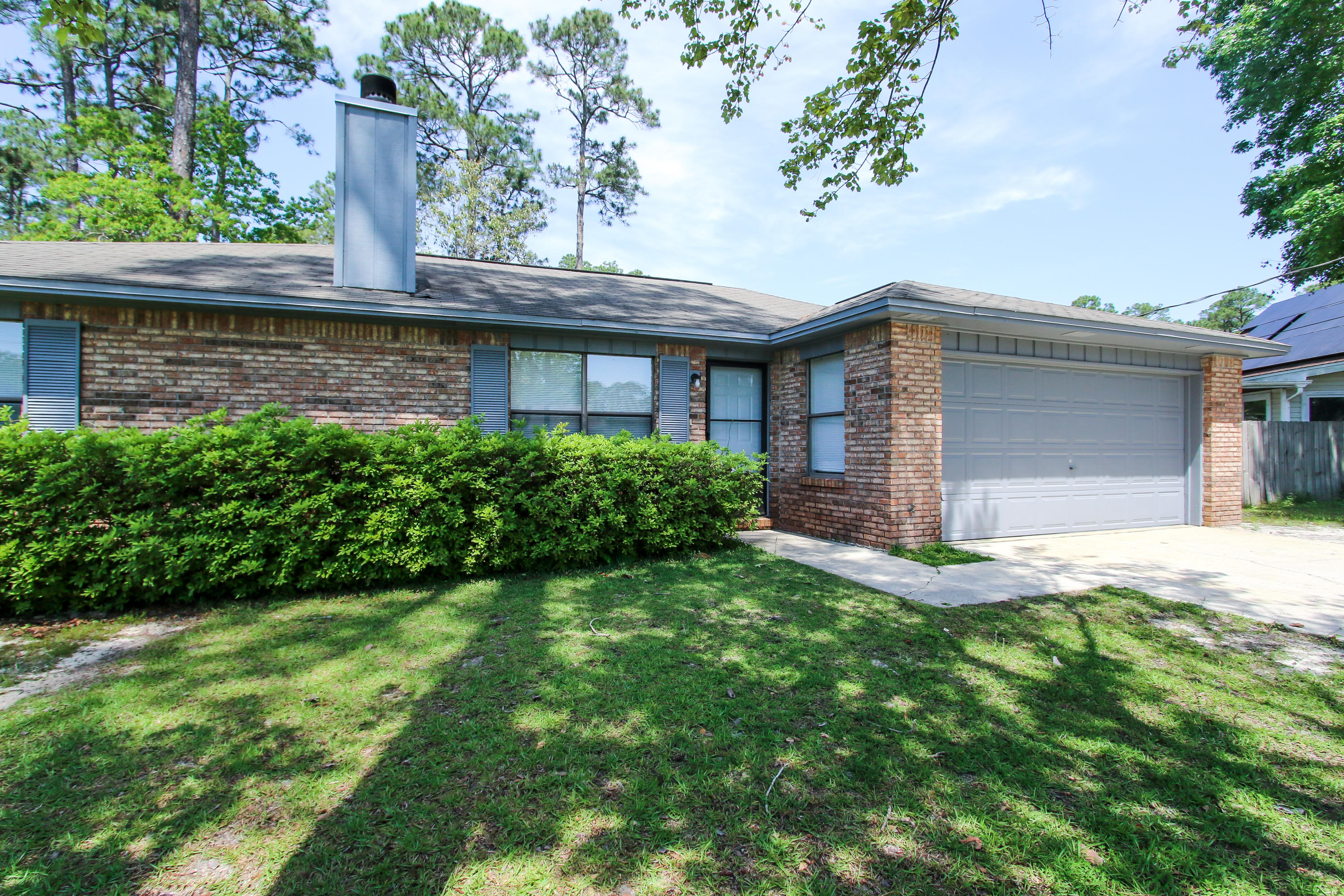 You will want to see this one! Brick ranch style - 3 bedroom/2 bath/ 2 car garage waiting for its new family. Open Kitchen/Dining combo separated by breakfast bar. Plenty of cabinets and pantry. All appliances stay! Large living area w/ wood burning fireplace. Split bedroom floor plan for extra privacy. Master Bedroom has nice walk-in closet and bay window with added storage. Two additional nice sized bedrooms and full hall bath. Large privacy fenced backyard. Roof 2010, Water heater 2010, HVAC 2017, Siding replaced w/ Hardie (No-Rot) board 2011, flooring replaced 2014, Fridge and oven - 2016. DW 2020, windows replaced - 2019. Move in ready! Close and convenient to both bases, NWFSC/UWF, Hospital, shopping, restaurants. Plz have offer accompanied by loan letter or POF. Thanks!