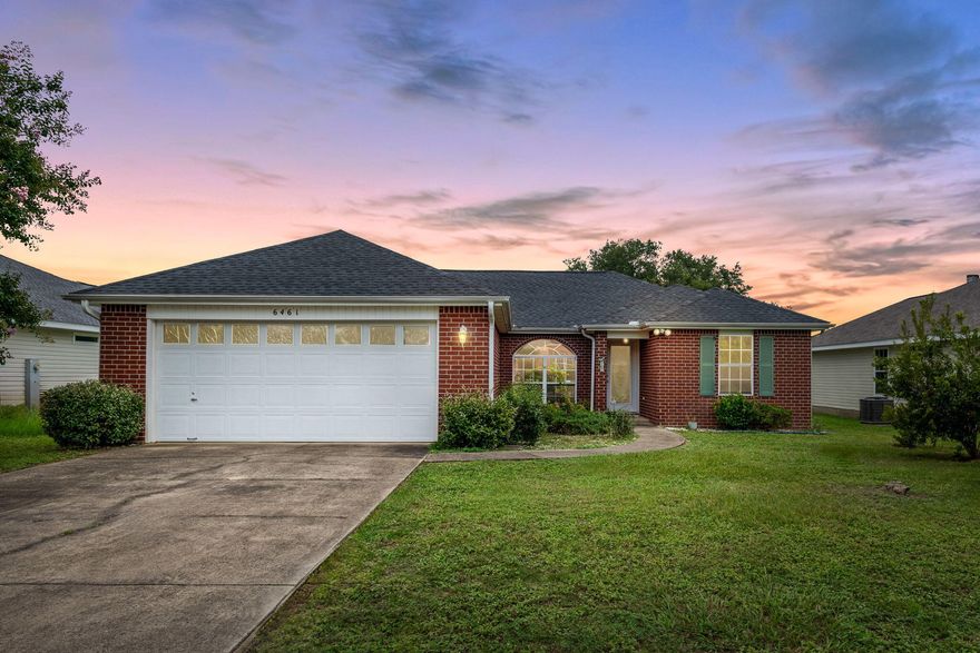 Welcome to this well maintained brick front home, in a cul de sac, showcasing owners' pride in every detail. This 3-bedroom, 2-bath residence features tile and wood look flooring, with cozy carpet in the bedrooms. The open and split floor plan includes a breakfast bar and a smooth top range, with all appliances conveying. Ample cabinet space is complemented by pot and pan pull-out drawers in the base cabinets, and tile is present in all wet areas. An 8' pantry provides extra storage, and the large Family Room and Dining Room offer plenty of space for entertaining. The master suite boasts a tray ceiling, two large walk-in closets, a double vanity, and a custom-designed walk-in shower. Ceiling fans are installed throughout the home, ensuring comfort, and the abundant natural light enhances