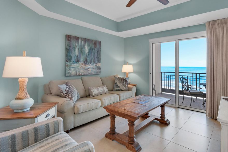 Charming and cozy defines this luxury one bedroom condo with coastal hues in the lauded Westwinds condo building, part of the Sandestin Golf & Beach Resort with its abundant amenities and activities. Gorgeous views from this 11th floor gulf front residence overlook the sugar white sands, beautiful emerald green Gulf of Mexico water to the horizon, swimming pool, and palm trees. The living room and bedroom both open to a nice balcony. The kitchen sports granite counters, stainless steel appliances, and paper white cabinets. The bistro dining space flows into the living room. You will enjoy to take your coffee, lemonade and food to the balcony for fresh breezes and the spectacular view. The bedroom has carpeting for sound and softness.
