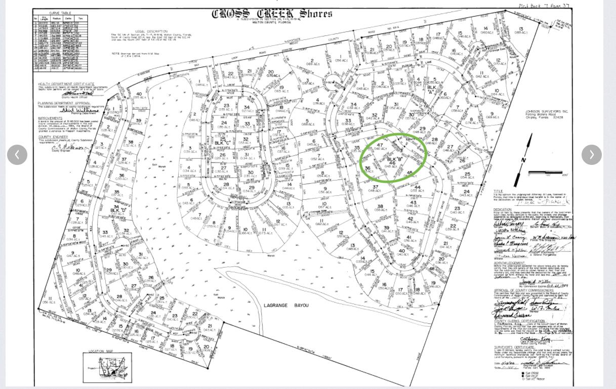 CROSS CREEK SHORES - Land