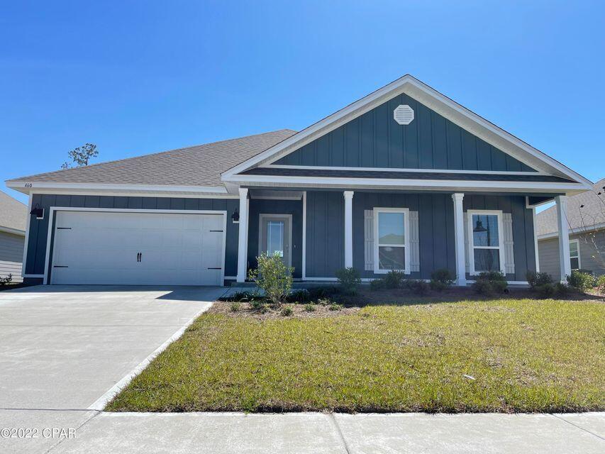 Move-In Ready! Beautiful 4bd/3ba 2021 ''Smart'' home with a big back yard, 2 car garage, volume and tray ceilings with crown molding, luxury vinyl plank flooring throughout (carpet in bedrooms), white cabinetry, stainless steel appliances, granite countertops, kitchen island, walk-in pantry, large master bedroom, closet, and bathroom with shower and garden tub. Master bedroom is completely separated from other bedrooms. The home is located in the new community of Bridge Harbor. The neighborhood features sidewalks, parks and a community pool with full outdoor kitchen and fire pit. Bridge Harbor is located only a few miles from Tyndall AFB and is near many local shopping and dining options and is less than a 30 minute drive to Mexico Beach and Panama City Beach. Great location.