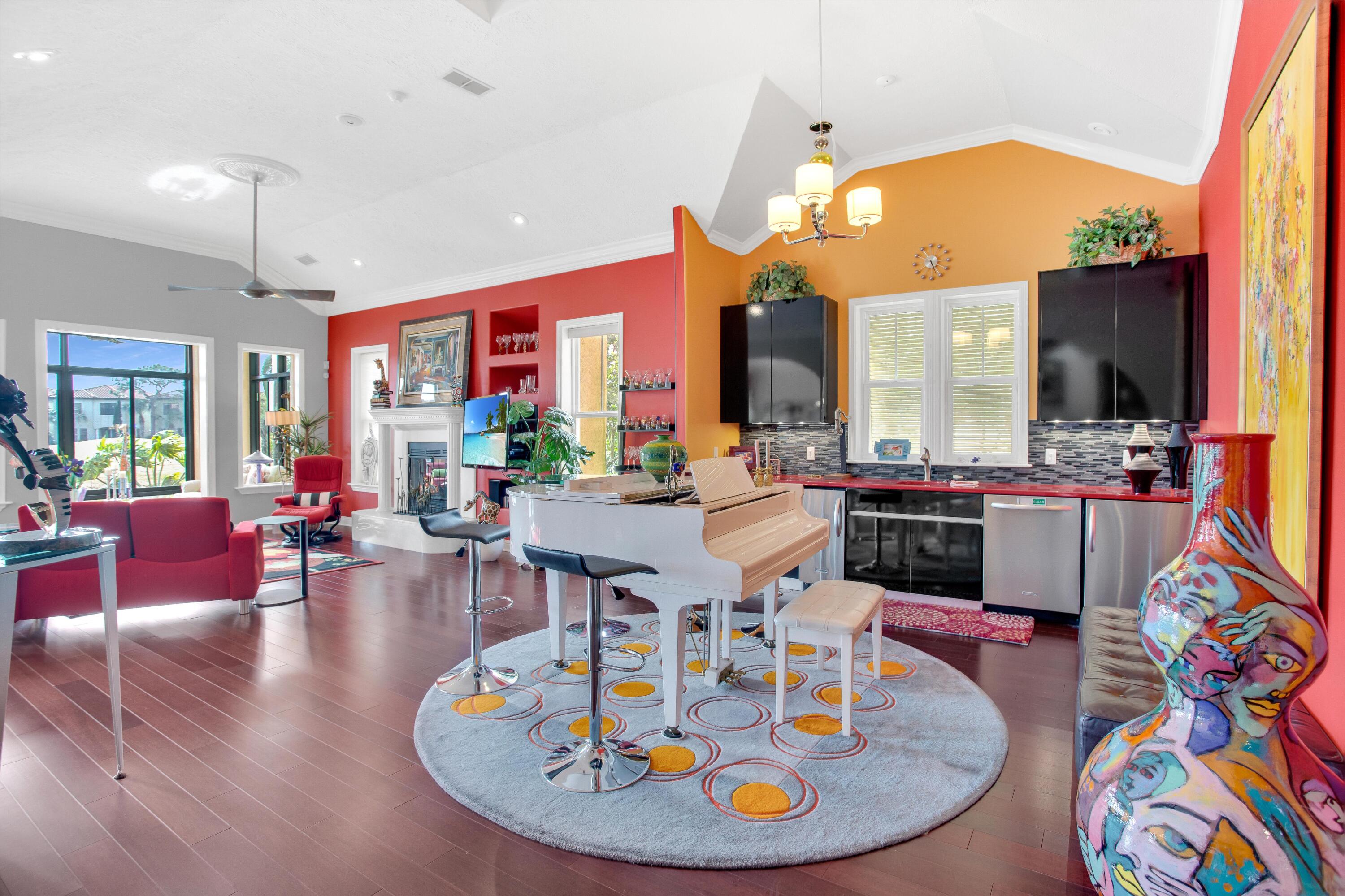Built in 2013, the newer home was blended with the original 1999 structure to make a unique Mediterranean masterpiece that invites you through a perfectly manicured courtyard. Situated on a double lot of nearly 1/2 acre on the 4th hole of the Baytowne Golf Course and offering an impressive 145 feet of lakefront views. Designed for entertaining family and friends, the wide, open spaces blend beautifully with the breathtaking lake and golf course vistas you will enjoy from nearly every room. The ''guest and entertainment'' wing of this home offers a grand room, bar with wine refrigerator, ice maker and dishwasher, large fireplace, a dining area large enough to easily seat twelve and a cozy sunroom for enjoying a book and a sunset, all overlooking the pool and lake.