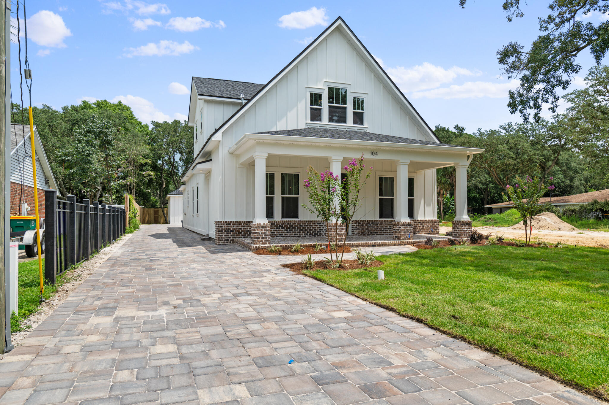 This gorgeous NEW CONSTRUCTION is directly across from water access to Choctawhatchee Bay.  No HOA!  Out front, you'll notice the long paver driveway.  This beautiful property which features quite a few items that will WOW you!  As you walk in, you'll notice the 10 ft ceilings downstairs.  The interior is allergy friendly with LVP/Tile throughout. Love to cook and entertain? You'll love the upgraded kitchen package which includes: Tiled kitchen backsplash, Quartz countertops, Stainless Steel appliances, Gas Package & Soft Close Cabinets.The exquisite master shower is tiled & features Quartz countertops on double vanities & wait until you see the massive master closet!   The home comes with Impact Rated windows & doors! All w/ a neighPark & Boat Ramp less than .5 miles away