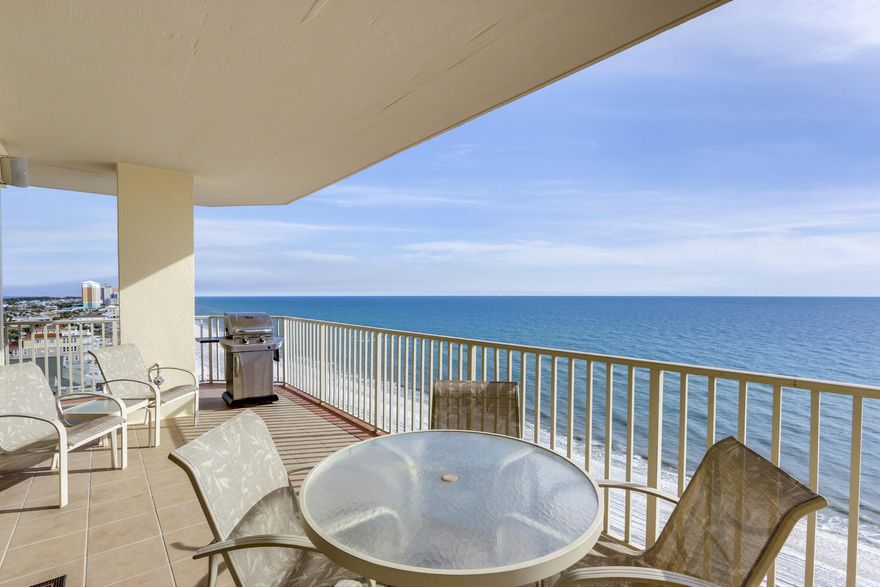 Located directly on the World's Most Beautiful Beach, Grand Surf Club is a small, gated community that offers what most other condos along the beach can't PRIVACY!! With only 2 units per floor, 26 in the entire building, you can relax & enjoy the beach or time at the gulf front pool away from the crowds. 9E is a beautifully decorated, meticulously maintained & will surpass all your expectations. The massive balcony not only allows for everyone to gather & enjoy the view, it also offers a natural gas connection allowing the grill master to show off his skills without having to leave the party. A large living room with a floor to ceiling windows allows the view to come inside. A gulf front master suite allows you to wake up in the morning to the all the beauty the area has to of