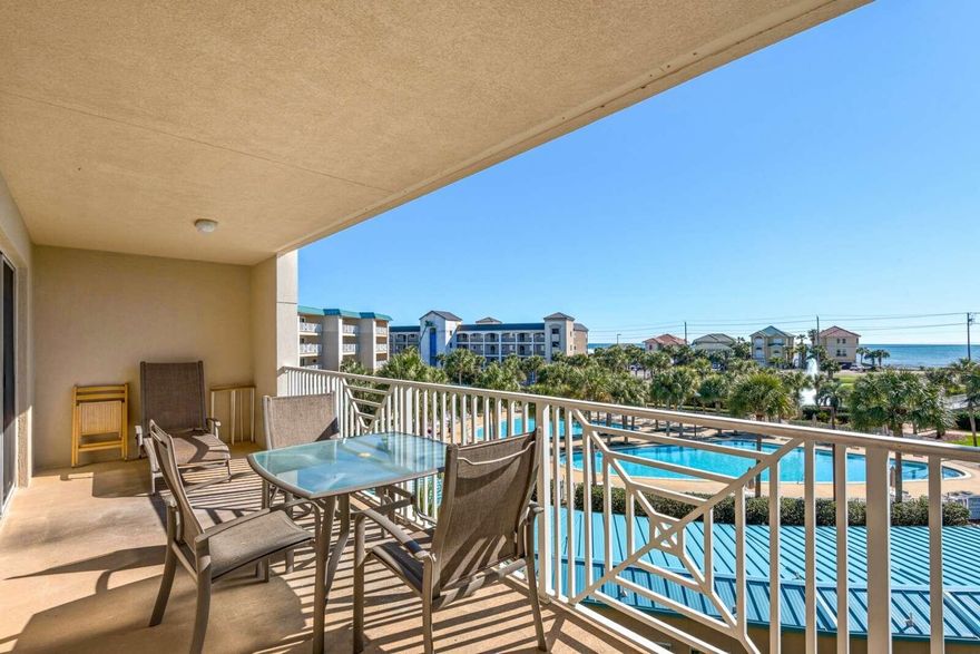 Welcome to Amalfi Coast, a gated, 8.5 acre resort style property prominently located in the heart of Sandestin/Destin and offering all the amenities the area provides! This wonderful corner, two bedroom, two bath Gulf view condo with a brand new AC unit is perfectly situated allowing not only Gulf views but views of the wonderfully landscaped ground as well. This beautifully appointed condo in the gated Amalfi Coast Resort boasts 2 oversized bedrooms, granite countertops in kitchen and both bathrooms, Sunbrella fabrics and high end furnishings, custom cabinetry, with hallway bunkbeds for additional guests. Living room and Master Bedroom have Gulf views. Master bedroom has dedicated bathroom with double vanity and a spacious walk in closet, huge laundry room with plenty of storage. 2 pools (one heated), tennis courts, fire pit, includes dedicated covered parking spot ($25,000 value), a dedicated secure storage locker, fitness center and clubhouse. Unit 317 has a superb vacation rental history and is being sold fully furnished.
Amalfi Owners enjoy a public beach access directly across the street!