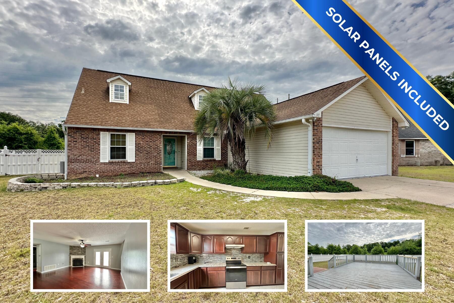 Take advantage of our limited-time offer: 20% off the first month's rent if occupied by June 1st!This beautiful 4 bedroom, 2 bathroom home offers 1,895 sq ft of thoughtfully designed living space and is ready for immediate move-in. Centrally located just behind the Walmart Supercenter, you're within walking distance to everyday essentials and only a short drive to local shops, restaurants, the hospital, and major commuting routes--including easy access to Eglin Air Force Base.Inside, you'll find a welcoming floor plan featuring a formal dining room, a spacious living area, and a large kitchen perfect for home cooking and entertaining. The fully converted heated and cooled garage includes a dedicated laundry space, adding extra functionality to your everyday routine. Recent updates include a brand-new refrigerator, fresh paint touch-ups throughout, and all-new smoke detectors being placed for your safety and peace of mind.
Step outside into the oversized backyard with a massive, covered deck ideal for morning coffee, weekend barbecues, or relaxing after a long day.
The private upstairs primary suite is a standout feature, complete with a large bedroom, a full bathroom, and an additional entertainment area that's perfect for a second living space, home office, or lounge.
Don't miss your chance to call this one-of-a-kind home yours contact us today to schedule a tour and secure your move-in before the special discount expires!
** Fees Required once an application is approved include, but may not be limited to: Security Deposit, Non-Refundable Fees (cleaning and rekey), $20 Certified Mail Fee, and Pet Fees (when applicable). ***
NO smoking. 600 minimum FICO credit score required in addition to meeting rental criteria. Pets allowed upon approval with a non-refundable pet fee and with a Petscreening.com report.
