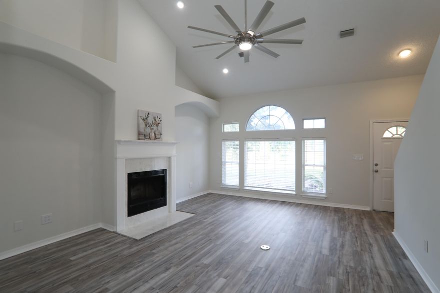 Completely remodeled 4BD/2.5 BA home in Navarre on .78 of a acre!! Rare ! 2022 New Roof, 2022 x 2 HVAC units  & Water Heater 2022, New paint in & out. Updated Kitchen with Granite Counter-tops, New Stainless Appliances, New lights and flooring. Updated flooring with Laminate in main areas and carpet in bedrooms. Updated Bathrooms with new lights, mirrors, etc. and new luxury vinyl.New fencing in back with .78 Acre.